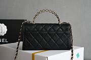 Chanel Clutch With Chain With Handle Grained Calfskin Black Gold Hardware - 18x10x4.5cm - 5