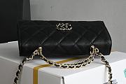 Chanel Clutch With Chain With Handle Grained Calfskin Black Gold Hardware - 18x10x4.5cm - 4