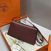 Hermes Elan Bag Dark Red Silver 28cm - 4