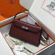 Hermes Elan Bag Dark Red Silver 28cm - 2