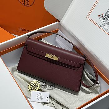 Hermes Elan Bag Dark Red Gold 28cm