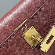 Hermes Elan Bag Dark Red Gold 28cm - 2
