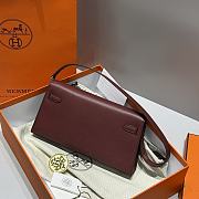 Hermes Elan Bag Dark Red Gold 28cm - 4