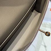 Hermes Elan Bag Gray Elephant Gold 28cm - 4