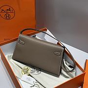 Hermes Elan Bag Gray Elephant Gold 28cm - 2