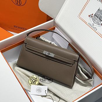Hermes Elan Bag Gray Elephant Silver 28cm