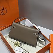 Hermes Elan Bag Gray Elephant Silver 28cm - 5