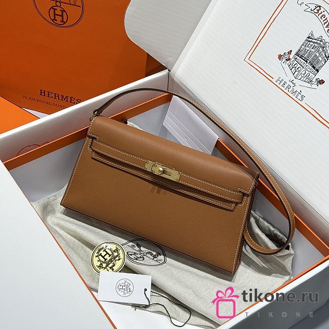 Hermes Elan Bag Cognac Gold 28cm - 1