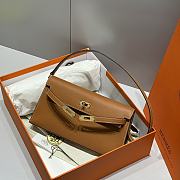 Hermes Elan Bag Cognac Gold 28cm - 5