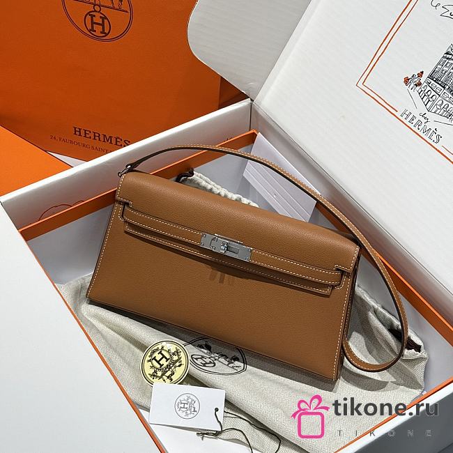 Hermes Elan Bag Cognac Silver 28cm - 1