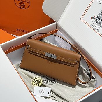 Hermes Elan Bag Cognac Silver 28cm