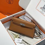 Hermes Elan Bag Cognac Silver 28cm - 2