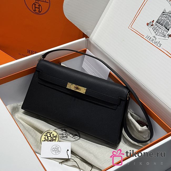 Hermes Elan Bag Black Gold 28cm - 1