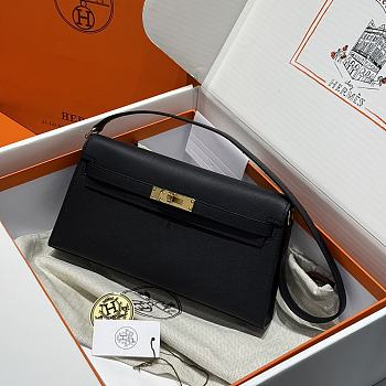 Hermes Elan Bag Black Gold 28cm