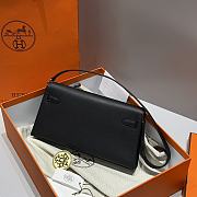 Hermes Elan Bag Black Gold 28cm - 4