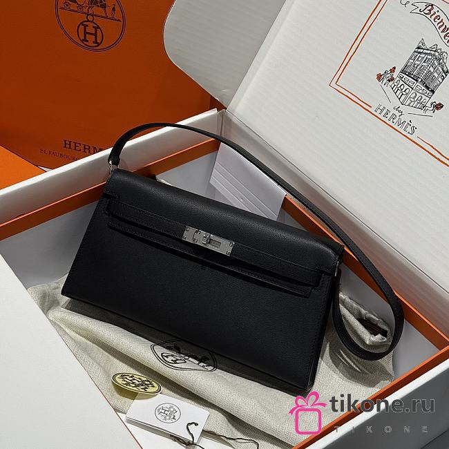 Hermes Elan Bag Black Silver 28cm - 1