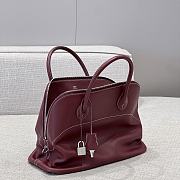 Hermes Bolide Bag Swift Leather Silver Red 35cm - 1