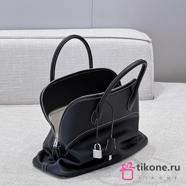 Hermes Bolide Bag Swift Leather Silver Black 35cm - 1