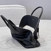 Hermes Bolide Bag Swift Leather Silver Black 35cm - 4