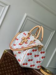 LVxTM Speedy Soft Bandouliere 30 Cherry Monogram White M14238 - 30x21x17cm - 3