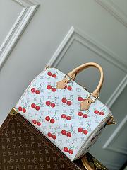 LVxTM Speedy Soft Bandouliere 30 Cherry Monogram White M14238 - 30x21x17cm - 2