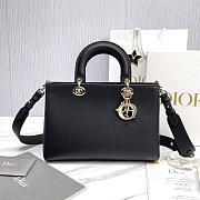 Medium Lady D-Sire My ABCDior Bag Black Taurillon Leather - 30x20x13cm - 1