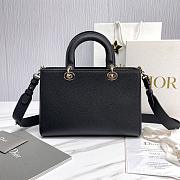 Medium Lady D-Sire My ABCDior Bag Black Taurillon Leather - 30x20x13cm - 5