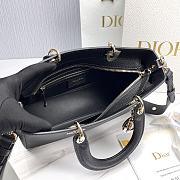 Medium Lady D-Sire My ABCDior Bag Black Taurillon Leather - 30x20x13cm - 4
