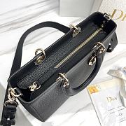 Medium Lady D-Sire My ABCDior Bag Black Taurillon Leather - 30x20x13cm - 2