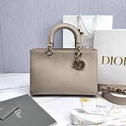 Medium Lady D-Sire My ABCDior Bag Beige Taurillon Leather - 30x20x13cm - 1