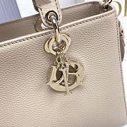 Medium Lady D-Sire My ABCDior Bag Beige Taurillon Leather - 30x20x13cm - 2