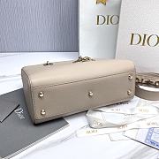 Medium Lady D-Sire My ABCDior Bag Beige Taurillon Leather - 30x20x13cm - 5