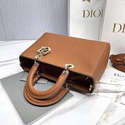 Medium Lady D-Sire My ABCDior Bag Brown Taurillon Leather - 30x20x13cm - 5