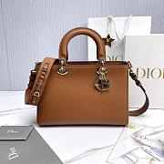 Medium Lady D-Sire My ABCDior Bag Brown Taurillon Leather - 30x20x13cm - 4