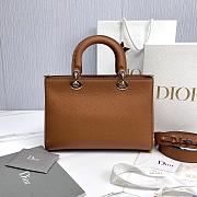 Medium Lady D-Sire My ABCDior Bag Brown Taurillon Leather - 30x20x13cm - 2