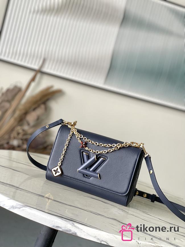 LV Twist MM Slim Other Leathers Navy M14342 - 23x16x8cm - 1