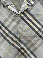 Burberry Kids Check Cotton Polo Shirt In Green  - 4