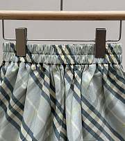 Burberry Kids Check Cotton Shorts in Green - 4