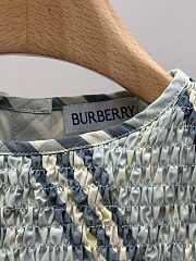 Burberry Kids Check Cotton Dress in Green - 6