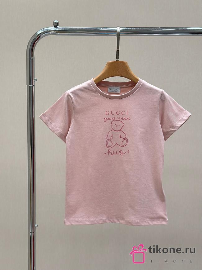 Gucci Children's Printed Cotton T-shirt in Pink 18515 - 1