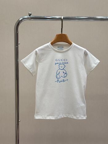 Gucci Children's Printed Cotton T-shirt in White 18516