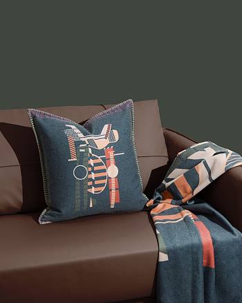 Hermes Patchwork Saddle Pillow 18528