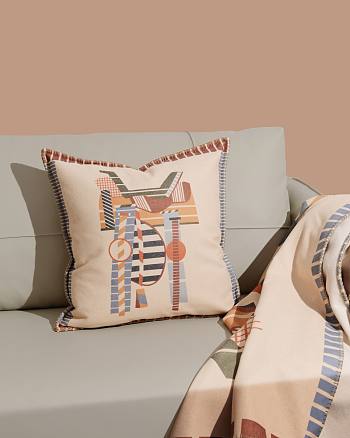 Hermes Patchwork Saddle Pillow 18530