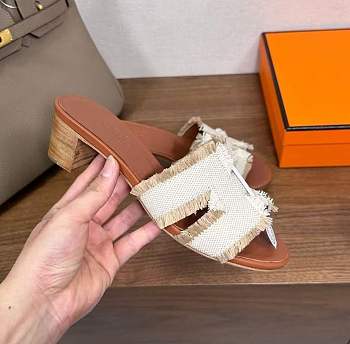 Hermes Oasis Sandal Beige/Natural 5cm