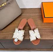 Hermes Oasis Sandal Beige/Natural 5cm - 6