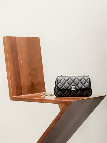 Chanel Flap Phone Hordel With Chain Black - 20x11x5.5cm