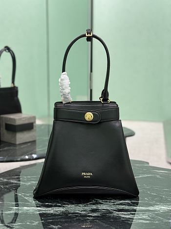 Prada Medium Prada Carey Leather Bag Black 1BG567 - 31×28×5cm