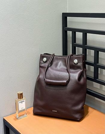 Loewe Pebble Hobo in Supple Grained Calfskin Brown - 40x27.5x11.5cm