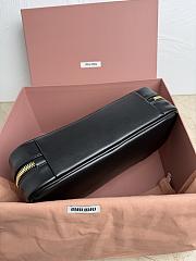 Miumiu Small Beau Leather Bag 5BB173 Black - 28x11.5x8cm - 3