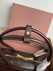 Miumiu Small Beau Leather Bag 5BB173 Brown - 28x11.5x8cm - 3